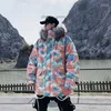 Mentes Down Parkas Veste d'hiver épaisse hommes Camouflage Camouflage Cabille de parka Mabinet 2022 MAN HARAJUKU STRATWEAR Japonais Tie Dye plus taille KK32731