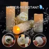 12st LED Flameless Candles med avlägsna batteridrivna romantiska atmosfärer för fest Thanksgiving Home Decoration 240417