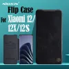 Cases flip case voor Xiaomi Mi 12 12x Nillkin Qin lederen kastje Pocket Wallet Book Case Flip Cover voor Xiaomi Mi 12s telefoontassen