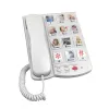 Accessories Big Button Corded Phone for Elderly Seniors Large Button Landline Phone for Old People with Replaceable Picture Memory Key Amp