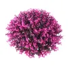 Kwiaty dekoracyjne 30 cm wystrój domu Symulowany trawa kulka w pomieszczenia Fałszywe rośliny ozdoby fioletowe biuro