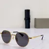 Womens Designer retro zonnebrillen met metalen frame en ovaal frame gecombineerd met polyamide -lenzen DT 150 Neutrale luxe zonnebrillen met speciale verpakking
