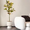 120 cm grote nep ficus boom kunstmatige tropisch rubber planten plastic codiaeum bladeren herfstbladeren voor huizentuin decor 240425