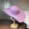 Breda randen hattar hink hattar grossist stratt 25 cm str att ljusa lila detaljhandelssol hatt ultratunna andningsbara sommarsol hatt resor män och kvinnor j240425