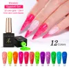 Kits Eleanos 12pcs Eggshell Neon Gel Polish 15ml Uv Led Fluorescent Candy Bright Color Gel Need Top Coat Nail Gel Kit with Color Card