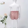 Shorts adorables shorts d'été bébé 0 à 24 mois pour bébé nouveau-né les flogores respirants doux couvrent les vêtements de bébé H240425