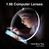Lenses 1.56 Antiblue Ray Prescription Optical Eyeglasses Spectacle Lenses 1 Pair Rxable Lens Free Assembly with Glasses Frame