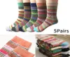 Sports Socks 5Pair Fashion Cashmere Thick Woollen Wool Sock Polyester Multiple Colour Thickened Winter Warm Comfortable Sport5200135