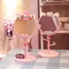 Miroirs Cashou82 Cartoon Desktop Makeup Mirror Desktop Princess Mirror mignon Girl Student Drack Mirror rose avec miroir de rangement