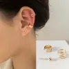 Klipsy złoto kolor słodkie kolczyki klipsy żeńskie uszy kajdanki bez kolczyków fałszywe ucho chrząstki dla kobiet 2023 Modna biżuteria na imprezę