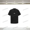 Xinxinbuy Men Designer Tee T-shirt 2024 Italie Paris Lavage lettre broderie Coton Coton Coton Coton Femmes Blanc Noir M-2xl