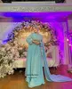 Partykleider oeing Himmelblau A-Line Prom Elegante Puffärmel Muslim Abendkleid formelle Anlässe bodenlange Kleider für Frauen