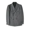 Jackets British Style Business Busine Casual Coat Men Men vintage Double Basted Slim Fit Blazers Dinner de casamento Prom Tuxedo Casaco Uniforme 4xl