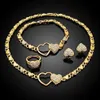 African jewelry set for women Heart necklace set wedding jewelry sets earrings xoxo necklace bracelets gifts 2106192630