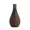 Vases Rust Pottery Small Flower Ware Retro Zen fait à la main avec un mini vase en céramique