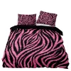 Набор постельных принадлежностей в американском стиле 240x220 Pink Leopard Patterd Pettlece Cover с Pillowcase Одинокий двойной король