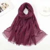 Hijabs -Pailletten Cotton Viskose Muslim Hijab -Schals Frauen Lange Schals solide Kopftuch Kopf Wraps Islamic Turban Stirnband Foulard Bandana D240425