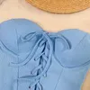 Tanks de mujer American Chic Knitting Toque Toque para mujeres Llegadas sin tirantes Construcción en sujetador Camis flaco Camis Summer Femenino Drop