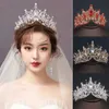 Jóias de cabelo de casamento noiva Vintage Rhinestone Crown Headwear