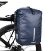 Rhinowalk Bicycle Bag Panni Waterdichte fiets 20L Multifunctioneel achterste rek Blue Black Travel Cycling 240411