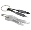 2pcs en acier inoxydable Multi outils clés Anneau EDC Tournevis Set Pocket Outdoor Tool Set Multitool Keychain Sliver Black3639192