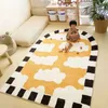 Carpets tapis de style nordique pour chambre à coucher mignon dessin animé chambre de lit de chevet de chevet moelleuse moelleuse bébé rampe