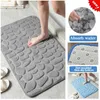 Bath Mats Hot Cobblestone Embossed Bath Mat Household Living Room Rug 3D Memory Foam Bathroom Mat Non-slip Absorbent Bathroom Accessories