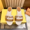 sandals Gladiator Leather summer Slides Women shoe Special shaped heel Fashion sexy letter cloth lady Webbing Pointed shoes 7777789303