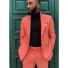 Men's Suits Handsome Casual For Mens 2 Pieces Set (Jacket Pants) Latest Designs Business Groom Tuxedo Slim Fit Prom Blazer Men