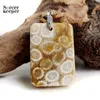 Pendant Necklaces Natural Coral Gemstone Chrysanthemum Beads Women Men Jade Necklace For Jewelry Making BF532