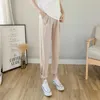 Moderskapsbottnar Nya sommaren Moderskap Harem Pants Spring Autumn Maternity Wear Casual Leggings Simple Solid Color Trousers For PregnancyL2404