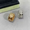2024 Четыре листового клевера Cleef Ring Kaleidoscope Designer Rings для женщин 18 тыс. Золотого серебряного кольца роскошные кольца Роскош