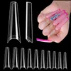 False Nails 200 PCS NAIL GEL TIPS FRANS XXL NO C CURVE COBIIN Transparant extra lange halve dekpers op manicure accessoires