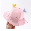 Caps chapeaux d'été bébé filles maillage extérieur chapeau de soleil mignon pouce rose pour enfants