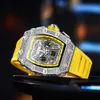 ONOLA Full Diamond Fashion New Multi Functional Mechanical Watch Men's Tape Watch