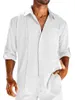 Men's Casual Shirts 2024 Autumn Shirt Loose Long Sleeve Plus Size Polo Collar Top Trendy Men
