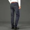 Men's Jeans Wthinlee New Business Mens Jeans Casual Straight Stretch Fashion Classic Blue Black Work Denim Trousers Male Brand Clothing 240423