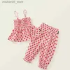 Наборы одежды Summer Girls Set Cute Printed футболка+Bloomers 2 часа детские детский шорты Q240425