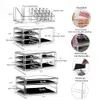 Makeup Organizer Skin Care Large Clear Cosmetic Display Cases Stackable Storage Box With 11 Drawers For VanitySet of 4 240415