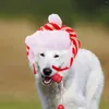 Dog Apparel Warm Shape Hat Pets Cat Headdress Puppy Santa Creative Decorative Flannel Household Retaining Cap Hats