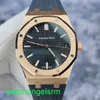 AP Crystal nadgarstek zegarek Royal Oak Series 15500or Black Disc 18K Rose Gold Automatyczne mechaniczne mechaniczne zegarek Male Male Watch 41 mm