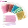 Tools 50Pcs Disposable Crystal Lip Brush Lipstick Gloss Wands Eyelash Spoolies Lash Extension Cleaning Applicator Micro Makeup Tools