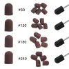 Bits BNG 5PCS Schuurbanden Blokkappen zonder grip120# 80# 180# 240# 16*25 Sanding Cap Manicure Pedicure Elektrische nageloefening