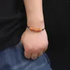 Braccialetti di fascino Bracciale per palla in stile sport minimalista per donne uomini neri filo di cera intrecciato intrecciato da pallacanestro per amicizia gioielli di gioielli