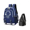 Sırt çantası Su Geçirmez Okul Boy Göğüs Çantası USB Erkekler Seyahat Çantaları Erkek Dizüstü Paketi Erkekler