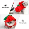 Cat Costumes Vêtements pour animaux de compagnie Vêtements Belle tenue Costume de fraise Dog Halloween Fleep Fleece drôle de vêtements