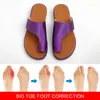 Slippers Women Comfy Plain Shoes Flat Platform Ladies Casual Big Toe Foot Correction Sandals Orthopedic Bunion Corrector Flip Flops