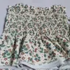 3 piezas 3pcs niñas de niñas con correa floral nadada vintage smocking encaje