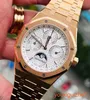 AP Timeless Pols Watch Royal Oak Series 26574or Rose Gold Wit Disc Back Transparant Agenda Mens Fashion Leisure Business Sports Machinery Watch