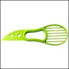 3in1 AVOCADO Fruktgrönsaksverktyg Slicer Cutter Knife Corer PP Separator Shea Butter Kitchen Helper Accesso DHVCU